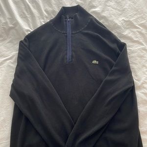 Lacoste Quarter Zip Sweater Black